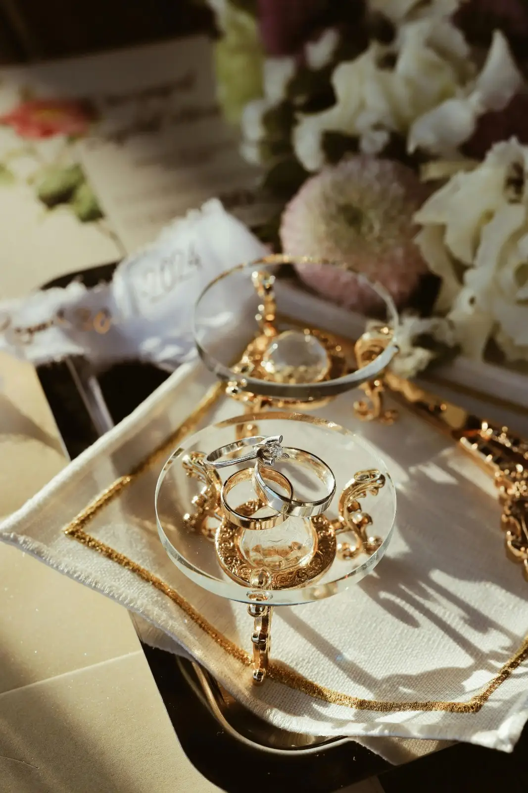 Assorted jewellery and accessories on table