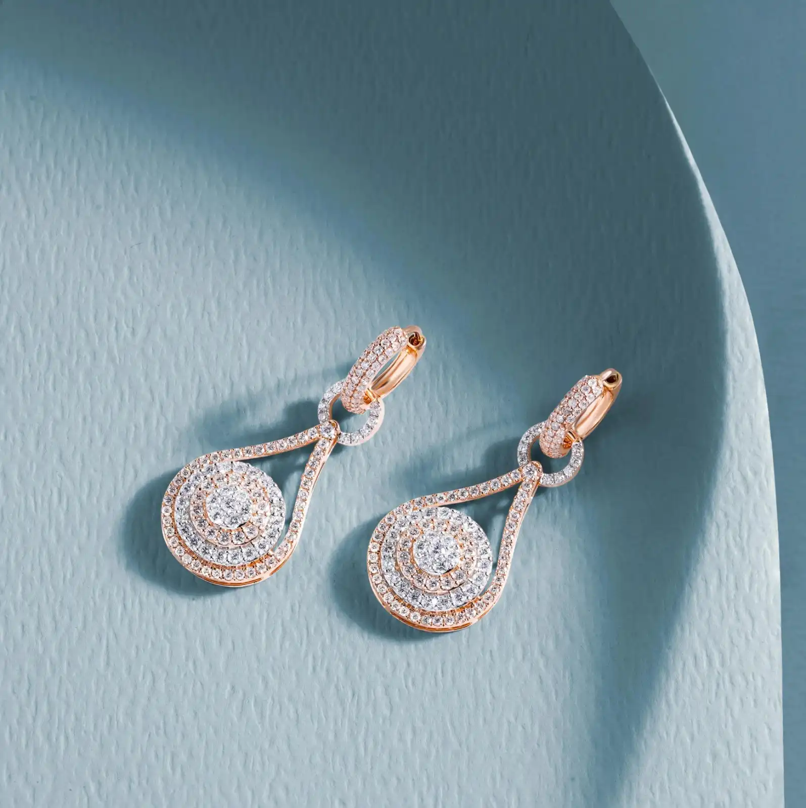 Stylish sparkling earrings